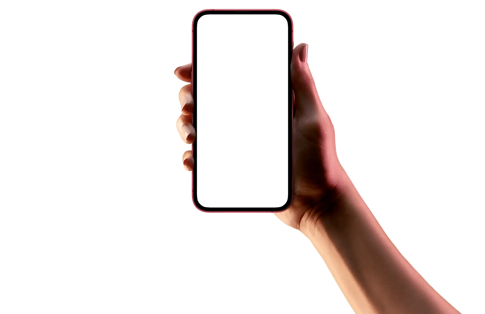 Hand holding phone