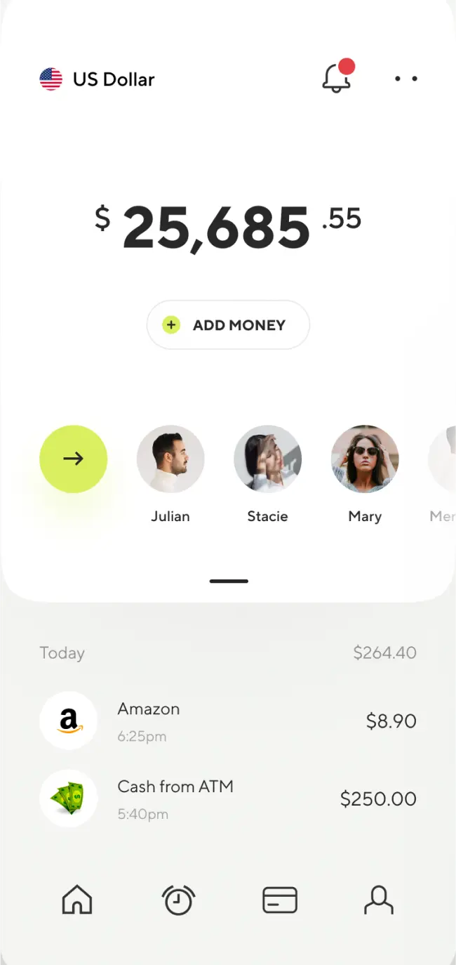 Portfolio screen